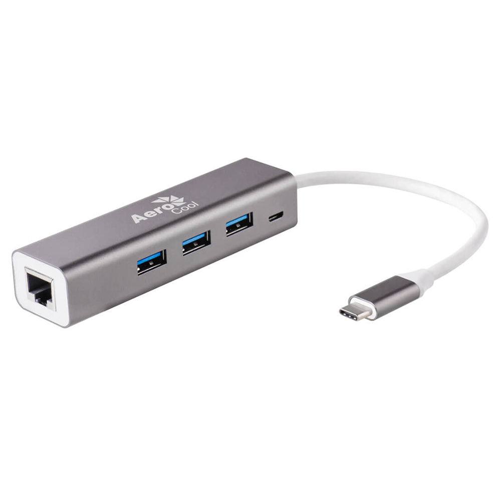 USB Type-C to Ethernet, 3 x USB 3.0