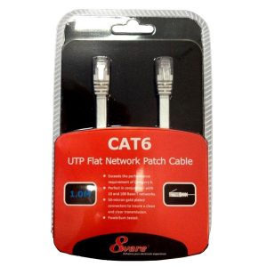 RJ45 Cat6 Flat Cable 2m White