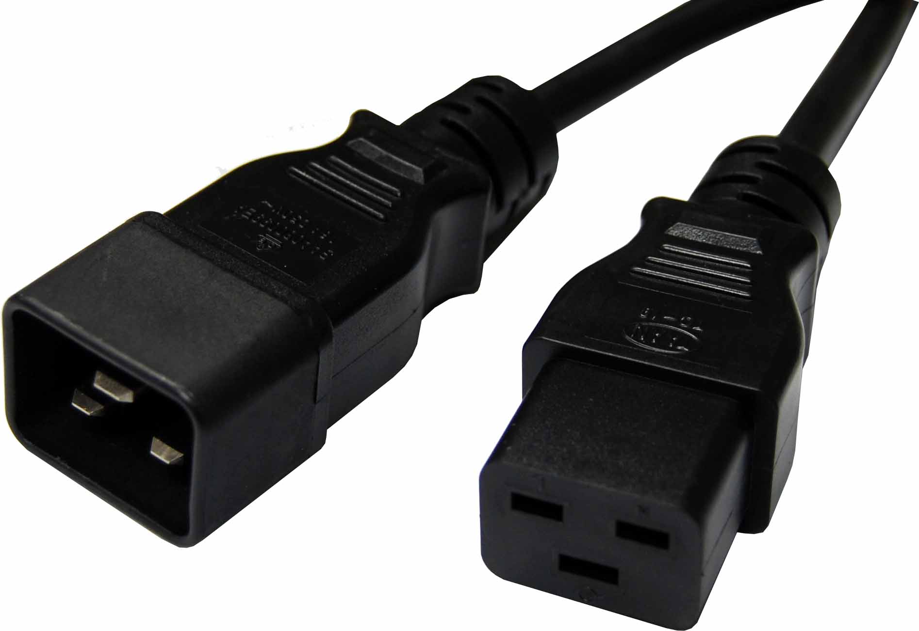 IEC-C19 to C20 Power Extension 2m